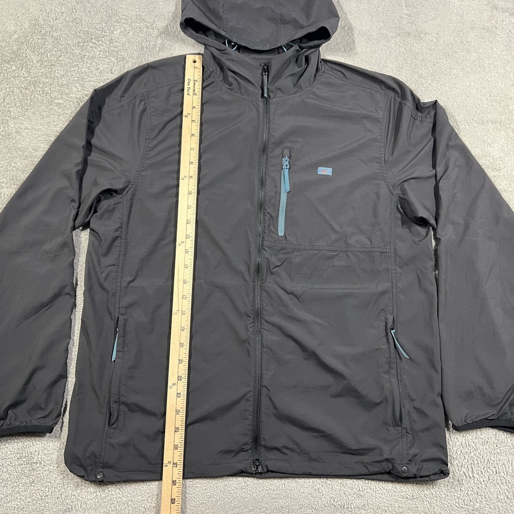 Faherty Men's Black Windbreaker with Light Blue Accents - Picture 5 of 13